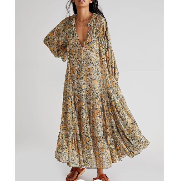 Free People Feeling Groovy Maxi Dress - NWT Size Medium - Picture 1 of 6
